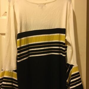 Melissa Paige sweater with bell sleeves.